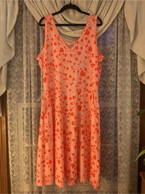 Sleeveless Pink Floral A-Line Dress